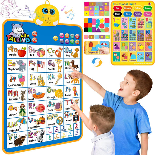 Electronic Alphabet Wall Chart, Kids Learning Toys for Toddlers 1-3 - Blue