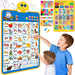 Electronic Alphabet Wall Chart, Kids Learning Toys for Toddlers 1-3 - Blue