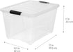 6-Pack 54 Quart Storage Bins with Lids, Clear