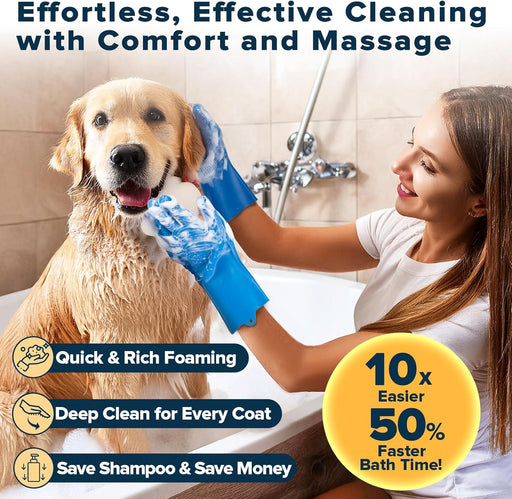 6PCS Grooming & Bath Supplies for Dogs, Cats | Dog Washing Gloves | Dog Bath Brush | Dog Shower Brush | Pet Grooming Glo