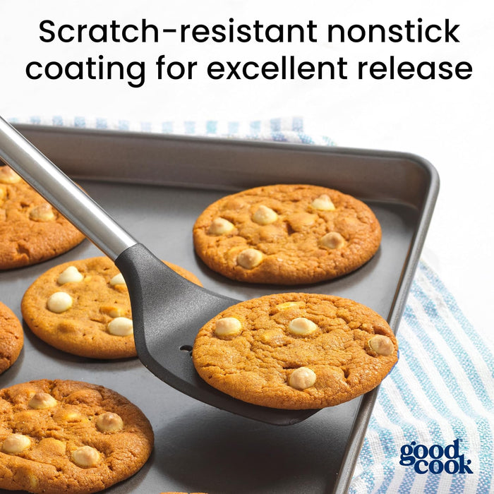 Everyday Nonstick Baking Sheet Set, 3 Pack Includes Small (13×9) Medium (15×1) and Large (17×11) Pans Carbon Steel Const