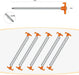 12 Pack Tent Stakes Heavy Duty Camping Stakes, 7.1inch Non-Rust Metal Tent Pegs with Storage Bag Ground Stakes Tent Spik