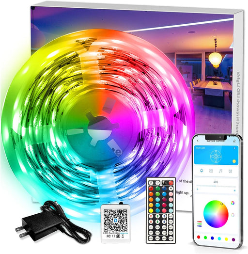 LED Strip Lights 110ft, RGB Music Sync Smart App Control 1 Roll