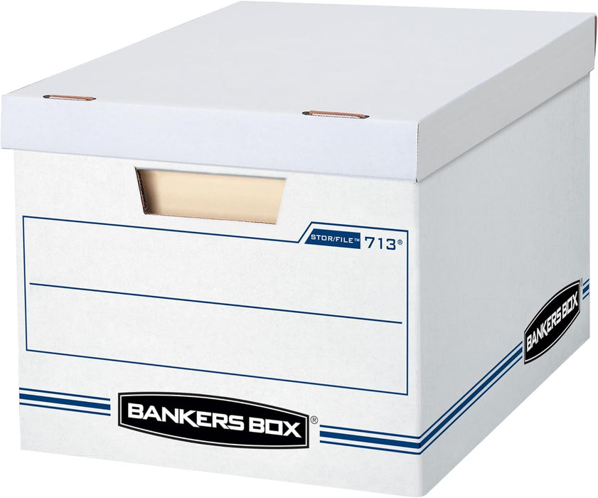 12-Pack Basic-Duty File Storage Box with Lid, Letter/Legal