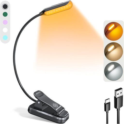 Willow Book Light for Reading in Bed, 10 LED Bright Reading Light