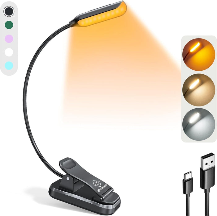 Willow Book Light for Reading in Bed, 10 LED Bright Reading Light