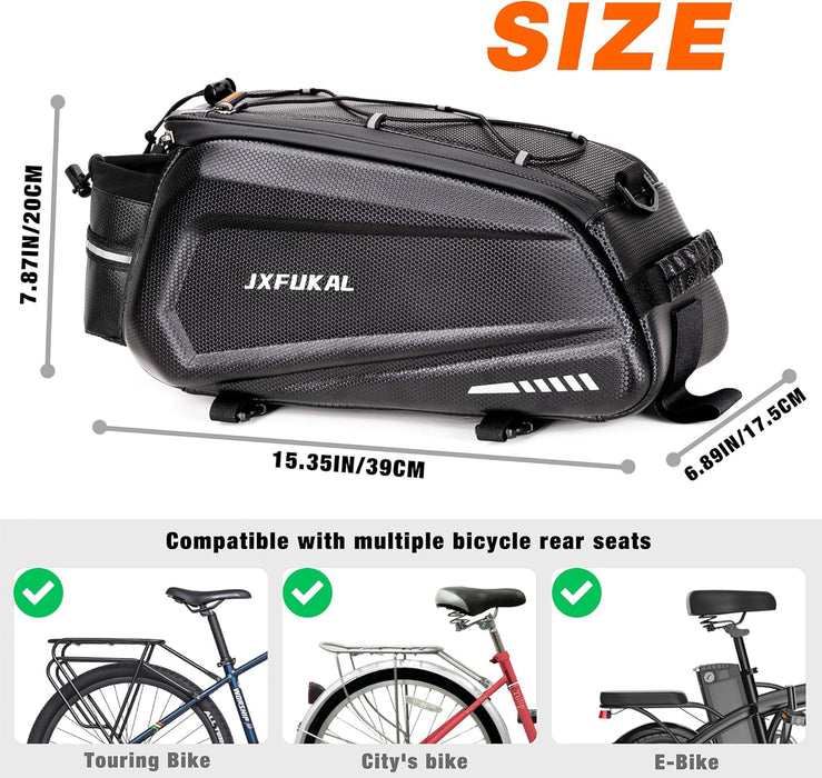 Bike Bags for Bicycle Rear Rack - 9.5L/17L/40L Hard Shell Ebike Bag