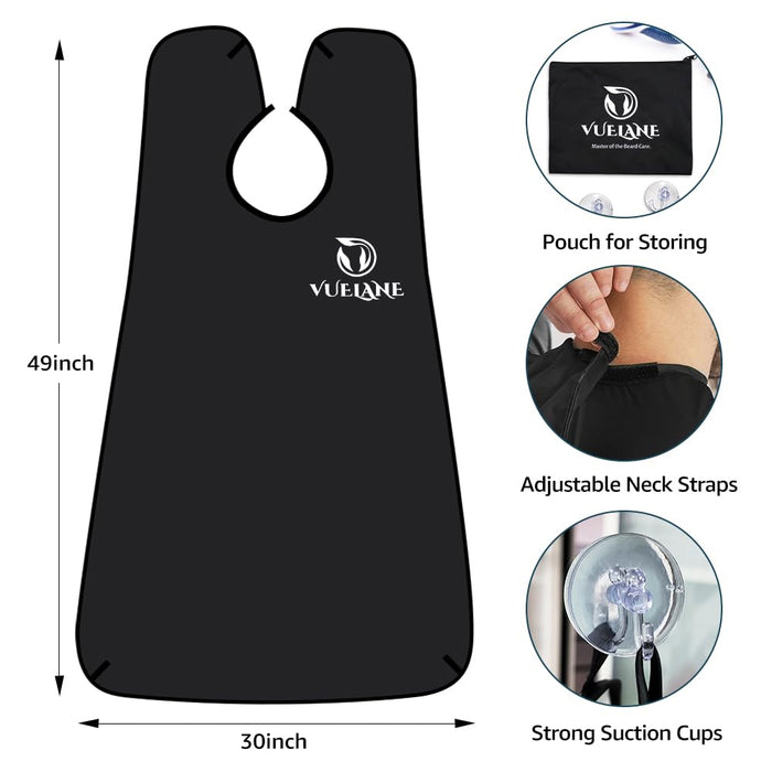 Beard Bib Beard Apron, Beard Bib Hair Catcher for Men Shaving, Non-Stick Beard Bib Apron for Men with Strong Suction Cup