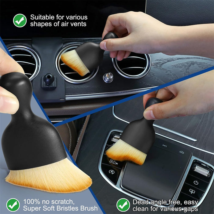 Car Interior Duster Detail Brush Cleaning Gel Kit, Dust Remover