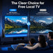 Rabbit Ear TV Antenna Indoor, HDTV Antenna for Smart TV, Digital TV Antenna for Local Channels, Adjustable Rabbit Ears A