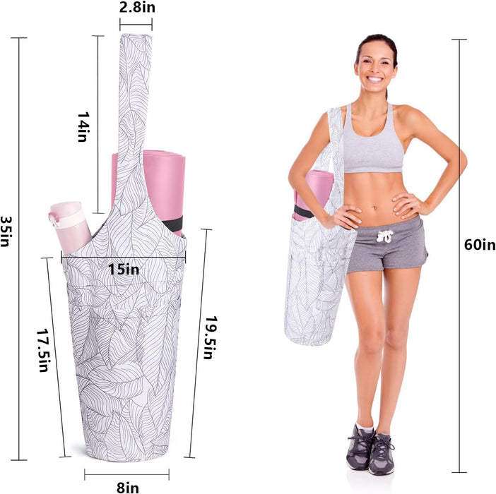 Yoga Mat Bag for Women with Mat Carrier Large Size Pocket