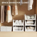6 Pack Closet Organizer Storage Bins Stackable Plastic Drawer Shelf