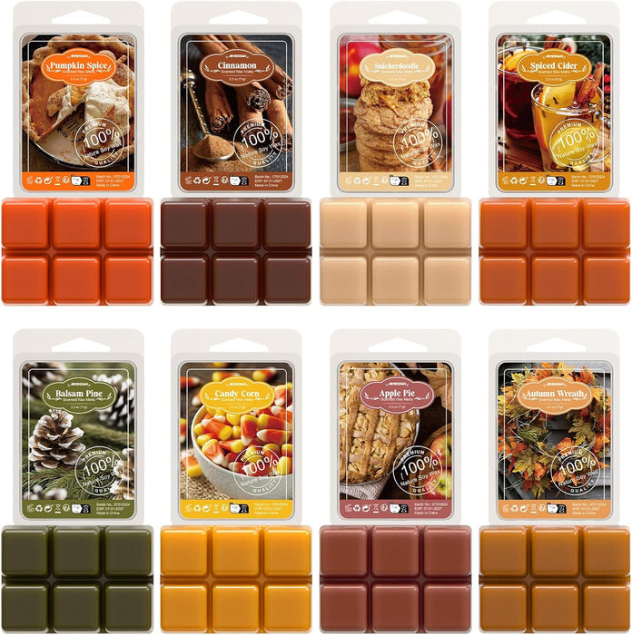 Fall Scented Wax Melts, Autumn Wax Cubes for Wax Warmer