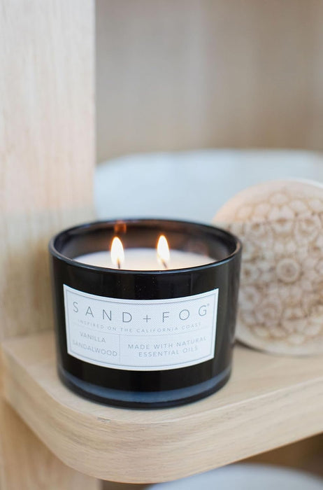 Scented Candle - Vanilla Sandalwood – Additional Scents and Sizes – 100% Cotton Lead-Free Wick - Luxury Air Freshening J