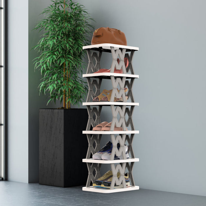 Six-Tier Foldable Shoe Rack