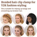 2 Pack Clip Headband for Twisty Bangs, 90s Hair Accessories for Women with 8 Mini Clips, Braided Hair Clip Headbands for Y2K Fashion Styling, Black and Brown