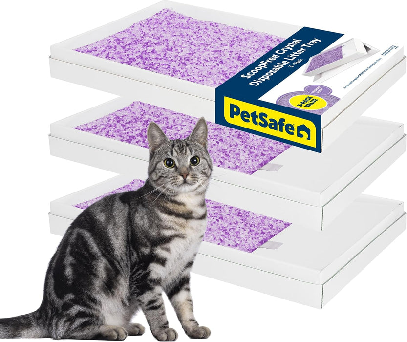 ScoopFree Disposable Crystal Litter Tray, Lavender Scent, 3 Pack