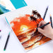 Watercolor Paper Pad, 9"x12" Water Color Paper, 140lb/300gsm Teal