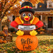 Inflatable Turkey Outdoor Decorations, 6FT Cute Thanksgiving Blow Up Decor