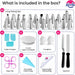 88 pc Cake Decorating Kit & Cake Turntable -Piping Bags and Tips Set
