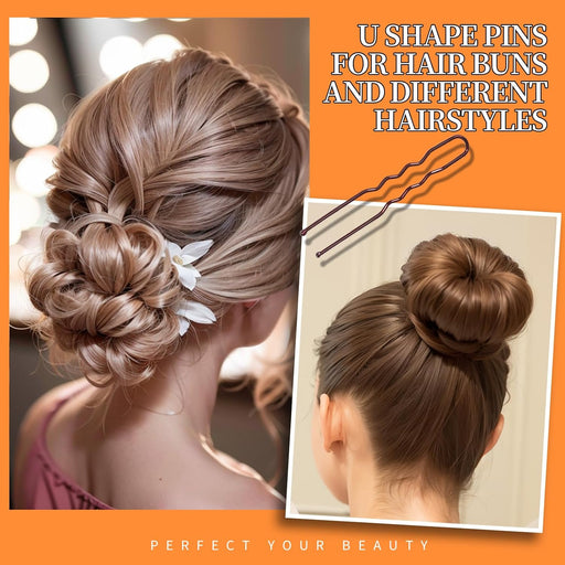 300Pcs Bobby Pins Hair Pins, Hair Pin for Women Bobby Pins Brown