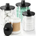 Glass Qtip Holder Dispenser - 4 Pack, Bathroom Decor and Organizer