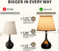 Touch Bedside Lamp, Farmhouse 3-Way Dimmable Table Lamps for Nightstand with Fabric Shade, 17.32'' Desk Lamp for Reading, Bedroom, Livingroom, Office, Corded
