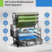 4-Tier Paper Organizer + 3-Pocket File Holder + Drawer + Pen Holders, Desktop File Organizers Paper Tray for Office Acce