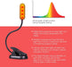 Amber Book Light – Blue Light Blocking Reading Light for Bed, Stepless Dimming, Rechargeable Clip-On Night Light, 1600K 