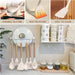 Kitchen Cooking Utensils Set, 33 pcs Non-Stick Silicone Cooking Kitchen Utensils Spatula Set with Holder, Wooden Handle 
