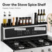 30" Magnetic Stove Top Shelf, Silicone Over the Stove Spice Rack Organizer