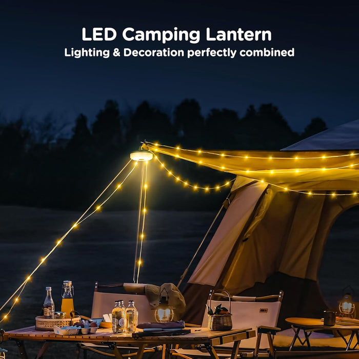 Camping String Lights 4 in 1, 32.8FT Quick Storage 8 Modes Protable