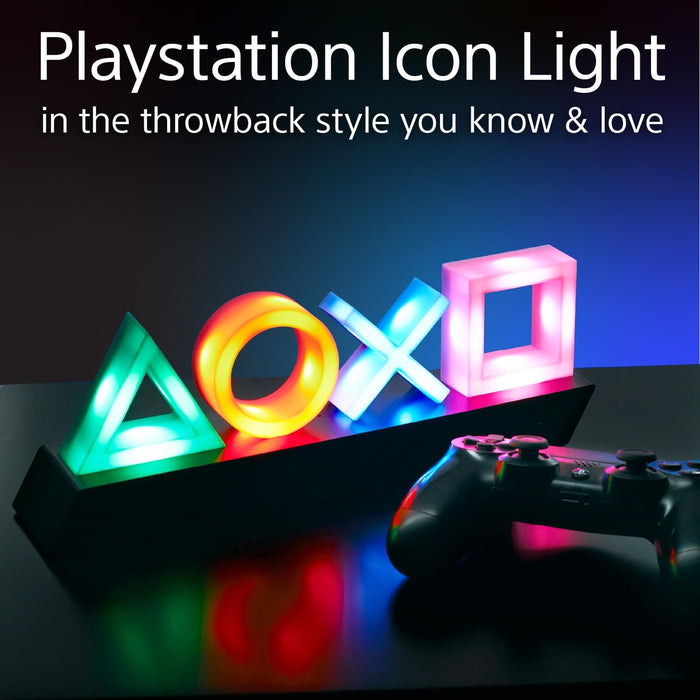 Playstation Controller Icons Light with 3 Light Modes - Sound Reactive, Dynamic Phasing, and Standard Mode - Gaming Desk