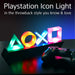 Playstation Controller Icons Light with 3 Light Modes - Sound Reactive, Dynamic Phasing, and Standard Mode - Gaming Desk