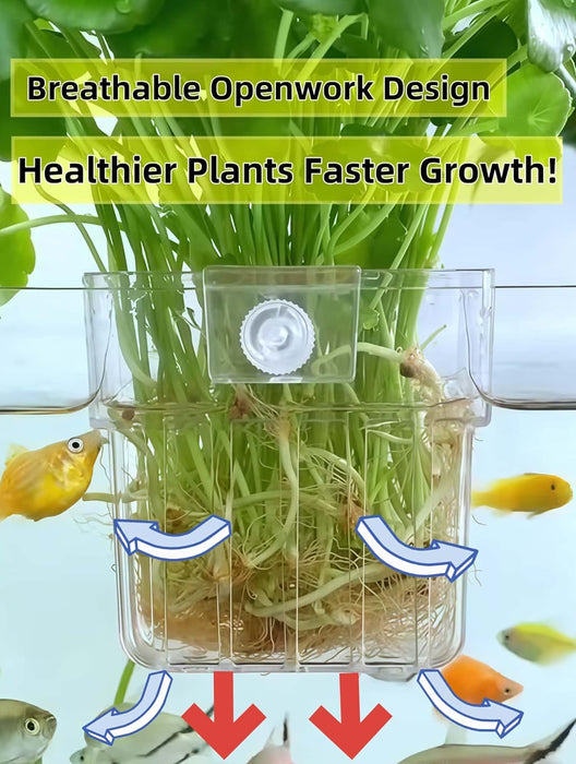 2 Pack Clear Aquarium Plant Holder Top Hanging Fish Tank Plant Holders