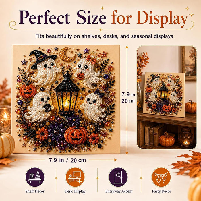 Halloween Ghost Pearl Diamond Art DIY Kit 3D Diamond Frameless (Ghost)