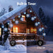 Christmas Snowflake Lights - 13ft 192LED Snowflake Icicle Lights with 16 Drops, 12 Modes and Timer, IP65 Waterproof Connectable Christmas Light for House Eave Window Indoor Outdoor Decoration