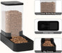 Automatic Cat Feeder and Water Dispenser in Set with Pet Food Bowl,Gravity Dog Waterer and Food Feeder for Small Medium 
