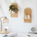 Boho Wall Decor Set of Two: Wood Wall Candle Holder