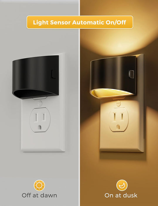 Night Lights Plug into Wall 2 Pack, Dusk to Dawn Nightlight
