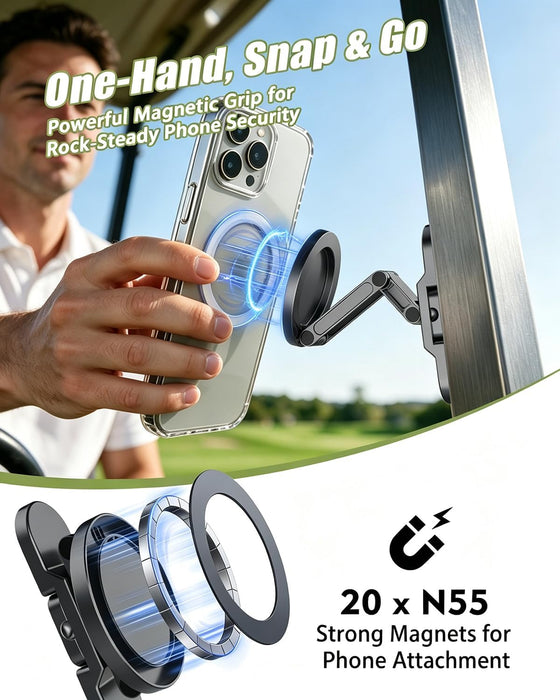 Magnetic Golf Cart Phone Holder, Golf Accessories Gifts for Men Dad