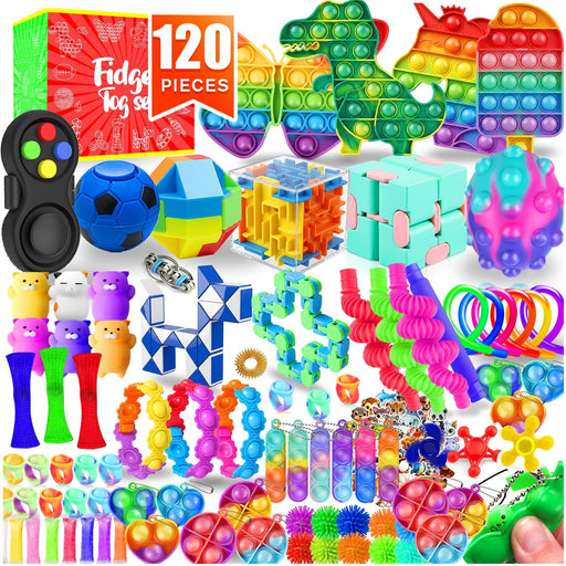 Fidget Toys, 120 Pack Party Favors for Kids 8-12 4-8, Sensory Toys Bulk Autism Autistic, Treasure Box Toys for Classroom