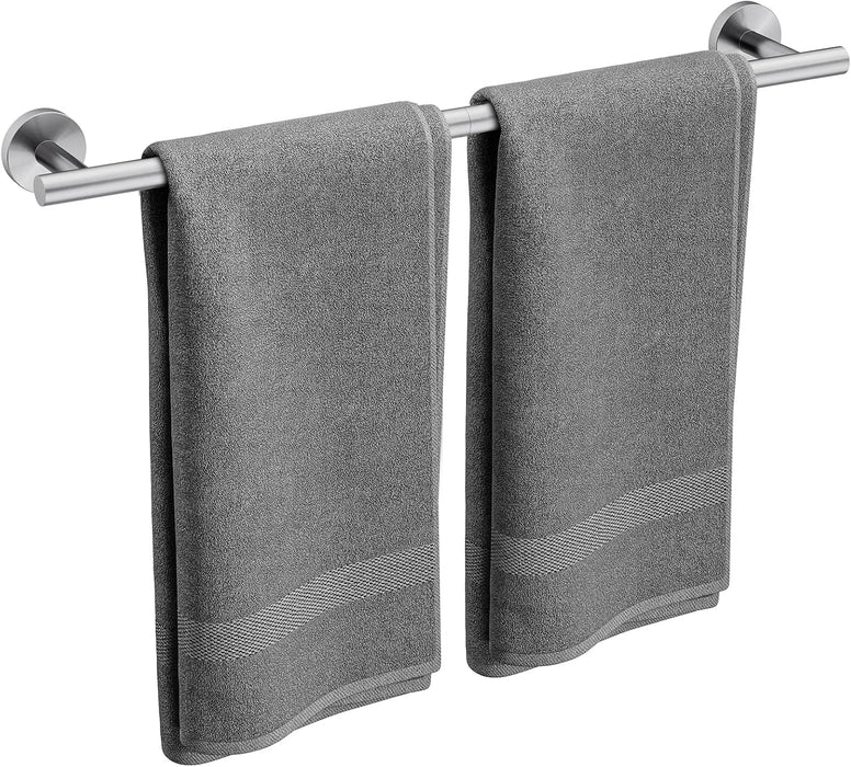 Brushed Nickel Towel Bar, 24 Inch Bathroom Towel Rack Modern Bathroom Decor