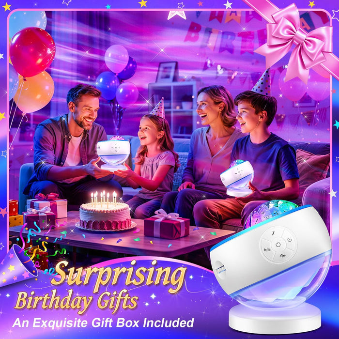 LED Aurora Star Galaxy Projector Sound Machine NightLight Bluetooth Speaker
