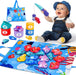Montessori Toys for 1 Year Old: Cloth Fishing Game with Stacking Cups
