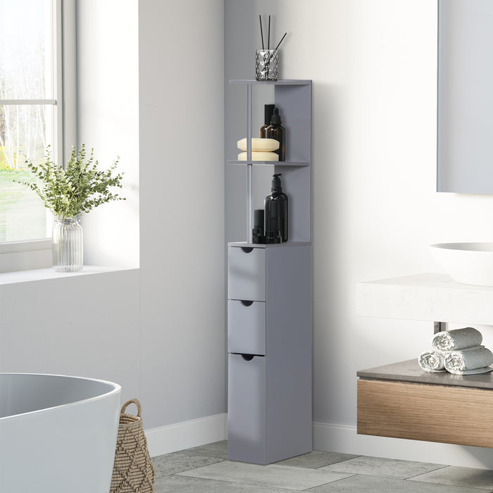 Narrow Bathroom Linen Storage Cabinet