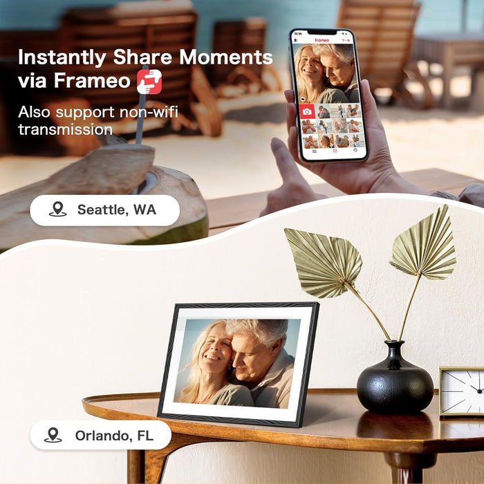 Frameo Digital Picture Frame, 10.1'' Frameo Digital Photo Frame WiFi, 32GB