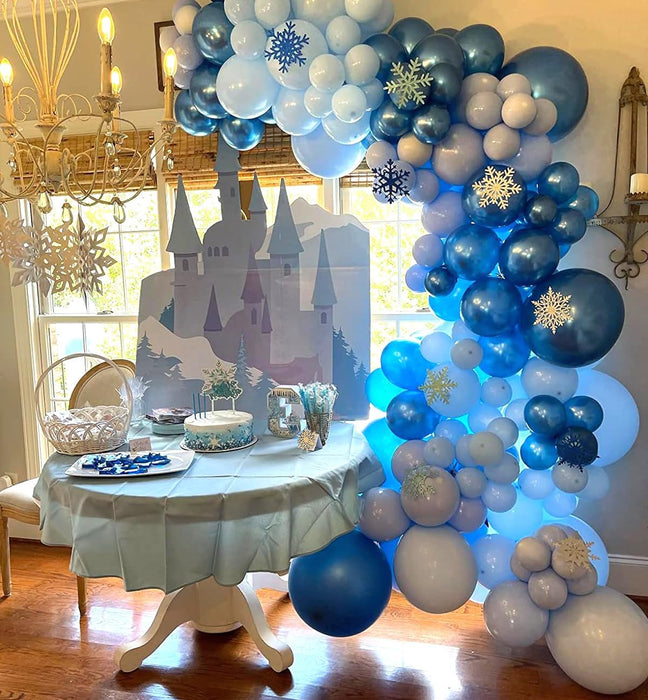 Blue Balloons Metallic Blue Balloon, 60Pcs 12Inch Chrome Blue Balloons Kit Macaron Light Pearl Navy Blue Latex Balloons 
