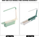 Telescopic Sink Storage Rack Holder, Adjustable Large Capacity Sink Storage Rack, PP Length Freely Drain Rack, Expandable Sink Organizer for Home Kitchen Sink, Easy Installation(Green)