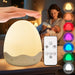 Egg Light for Nursery,10 Colors&Stepless Dimming Baby Night Light